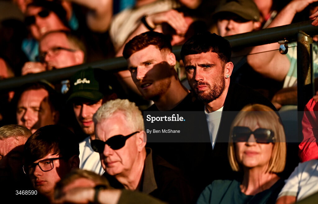 25 May 2026; Republic of Ireland international Troy Parrott in attendance during the SSE Airtricity Men’s Premier Division match between Bohemians and Shamrock Rovers at Dalymount Park in Dublin. Photo by Ben McShane/Sportsfile