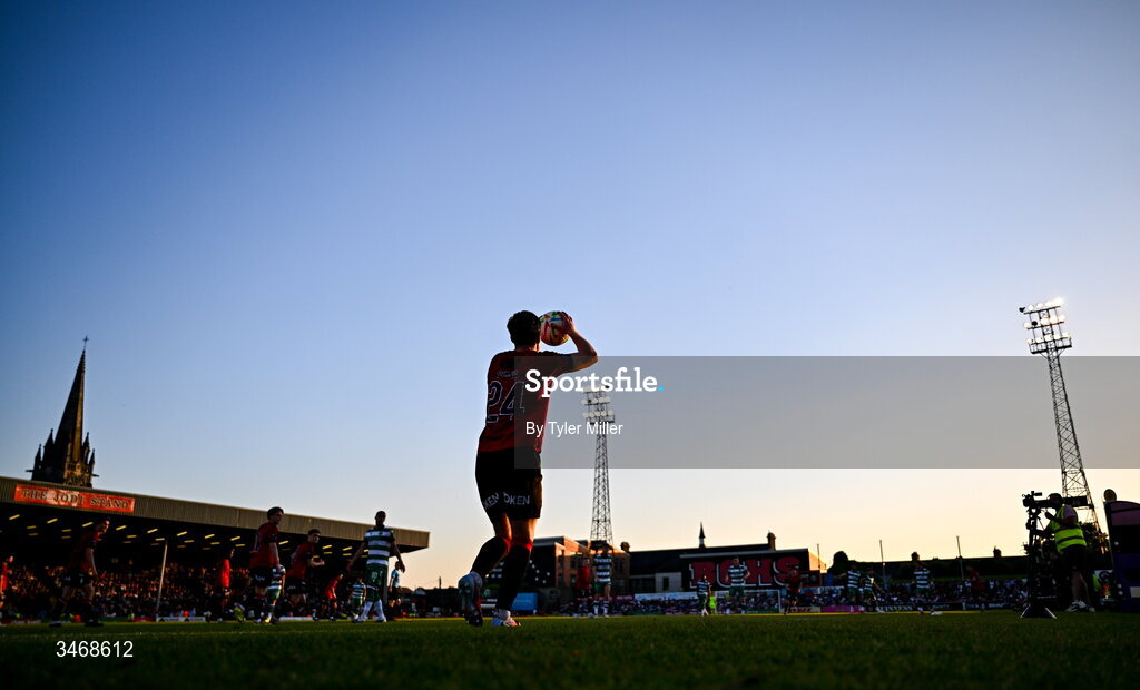 25 May 2026; Cian Byrne of Bohemians during the SSE Airtricity Men’s Premier Division match between Bohemians and Shamrock Rovers at Dalymount Park in Dublin. Photo by Tyler Miller/Sportsfile