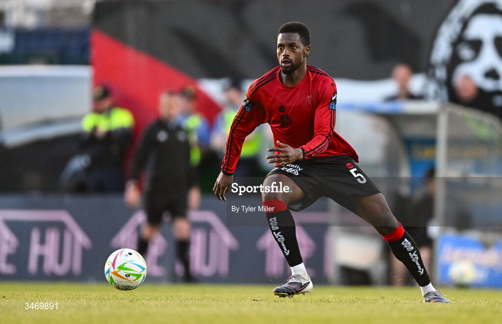 25 May 2026; Sadou Diallo of Bohemians during the SSE Airtricity Men’s Premier Division match between Bohemians and Shamrock Rovers at Dalymount Park in Dublin. Photo by Tyler Miller/Sportsfile