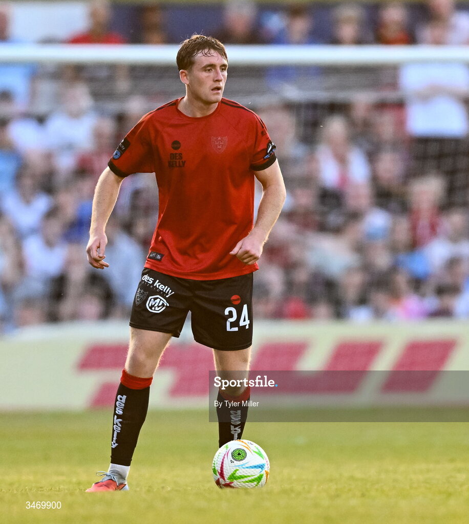 25 May 2026; Cian Byrne of Bohemians during the SSE Airtricity Men’s Premier Division match between Bohemians and Shamrock Rovers at Dalymount Park in Dublin. Photo by Tyler Miller/Sportsfile