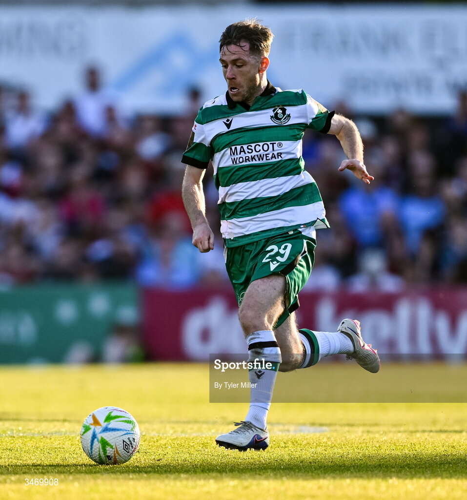 25 May 2026; Jack Byrne of Shamrock Rovers during the SSE Airtricity Men’s Premier Division match between Bohemians and Shamrock Rovers at Dalymount Park in Dublin. Photo by Tyler Miller/Sportsfile
