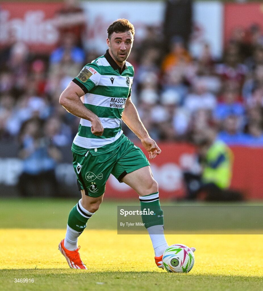 25 May 2026; Enda Stevens of Shamrock Rovers during the SSE Airtricity Men’s Premier Division match between Bohemians and Shamrock Rovers at Dalymount Park in Dublin. Photo by Tyler Miller/Sportsfile