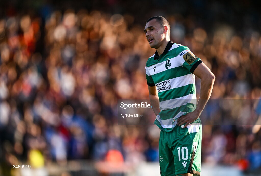 25 May 2026; Graham Burke of Shamrock Rovers during the SSE Airtricity Men’s Premier Division match between Bohemians and Shamrock Rovers at Dalymount Park in Dublin. Photo by Tyler Miller/Sportsfile