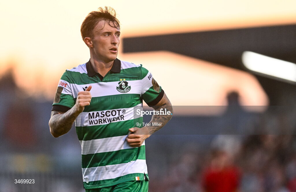 25 May 2026; Danny Grant of Shamrock Rovers during the SSE Airtricity Men’s Premier Division match between Bohemians and Shamrock Rovers at Dalymount Park in Dublin. Photo by Tyler Miller/Sportsfile