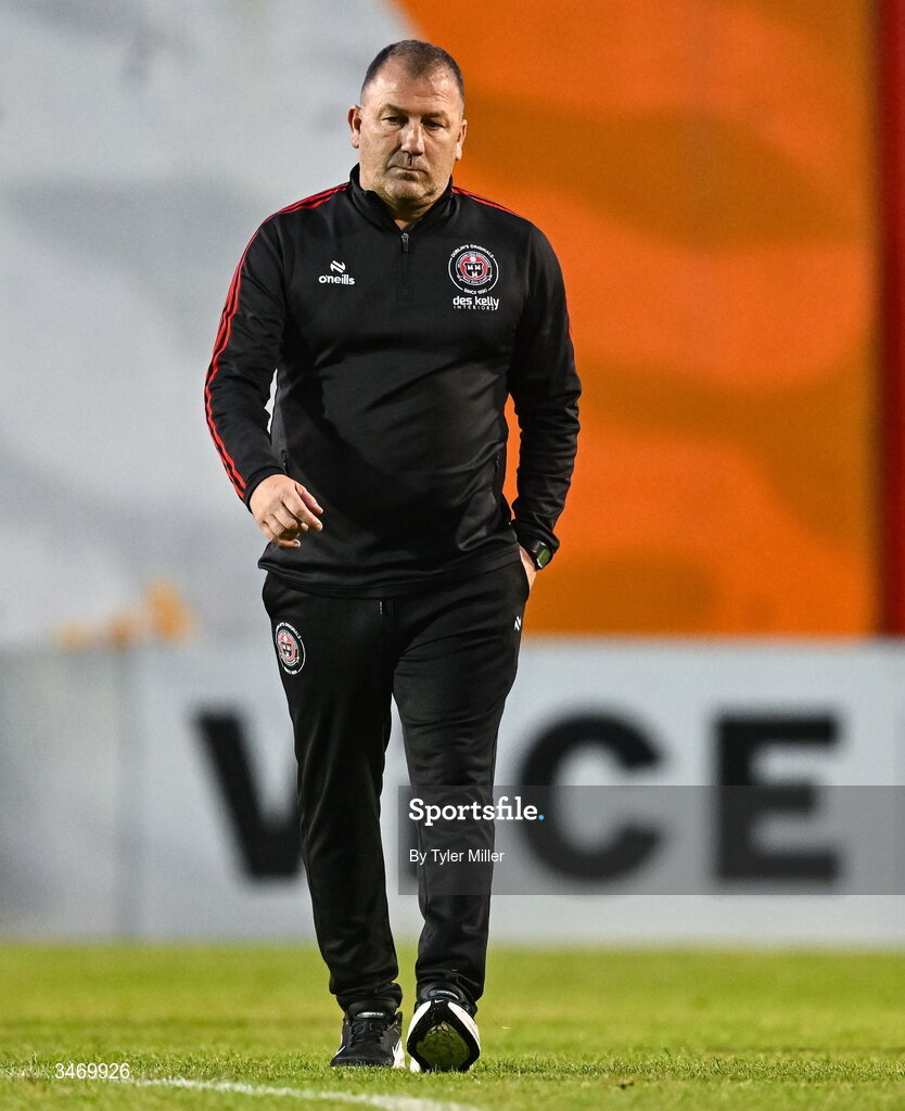 25 May 2026; Bohemians manager Alan Reynolds after the SSE Airtricity Men’s Premier Division match between Bohemians and Shamrock Rovers at Dalymount Park in Dublin. Photo by Tyler Miller/Sportsfile