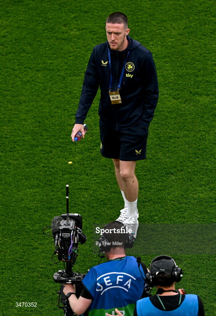 28 May 2026; Jack Moylan of Republic of Ireland before the international friendly match between Republic of Ireland and Qatar at the Aviva Stadium in Dublin. Photo by Tyler Miller/Sportsfile