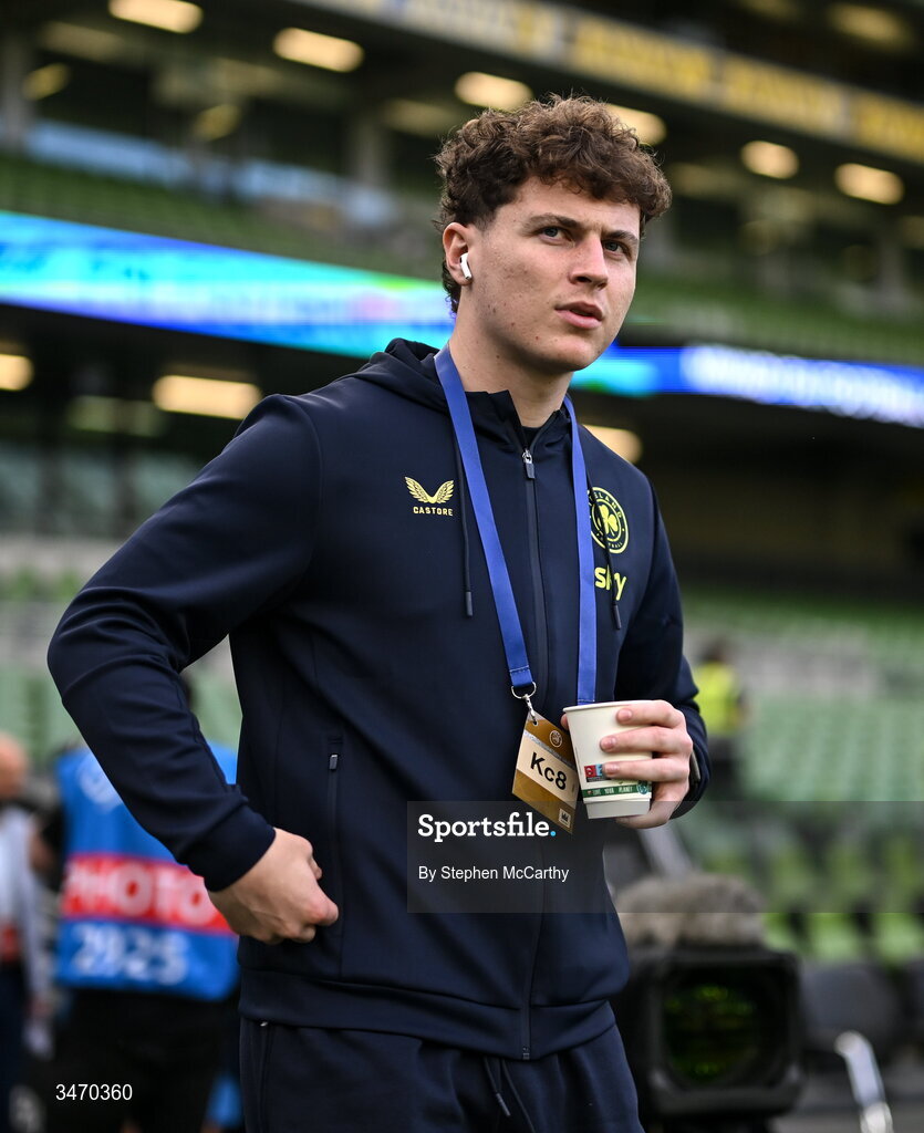28 May 2026; Republic of Ireland goalkeeper Ed McGinty before the international friendly match between Republic of Ireland and Qatar at the Aviva Stadium in Dublin. Photo by Stephen McCarthy/Sportsfile