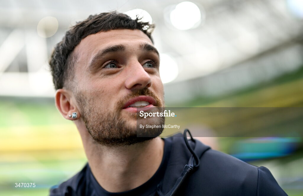 28 May 2026; Troy Parrott of Republic of Ireland before the international friendly match between Republic of Ireland and Qatar at the Aviva Stadium in Dublin. Photo by Stephen McCarthy/Sportsfile