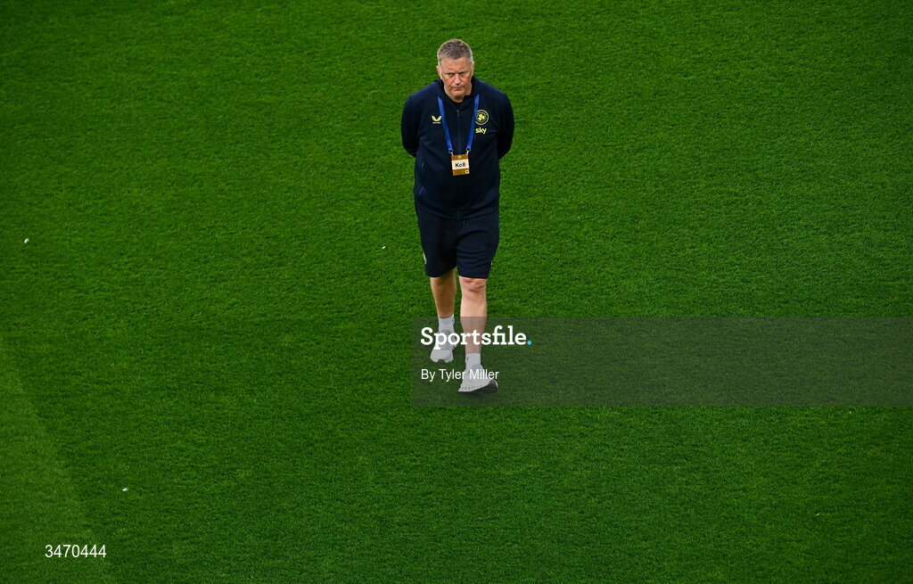 28 May 2026; Republic of Ireland head coach Heimir Hallgrimsson before the international friendly match between Republic of Ireland and Qatar at the Aviva Stadium in Dublin. Photo by Tyler Miller/Sportsfile