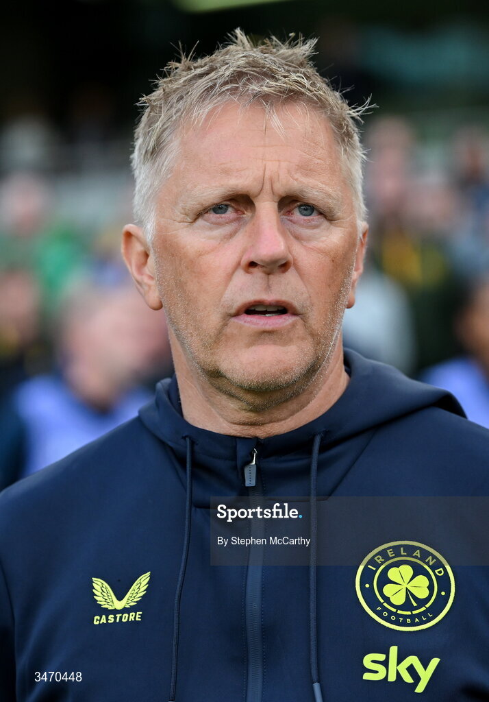28 May 2026; Republic of Ireland head coach Heimir Hallgrimsson before the international friendly match between Republic of Ireland and Qatar at the Aviva Stadium in Dublin. Photo by Stephen McCarthy/Sportsfile