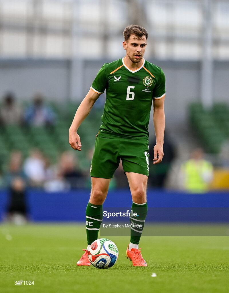 28 May 2026; Jayson Molumby of Republic of Ireland during the international friendly match between Republic of Ireland and Qatar at the Aviva Stadium in Dublin. Photo by Stephen McCarthy/Sportsfile