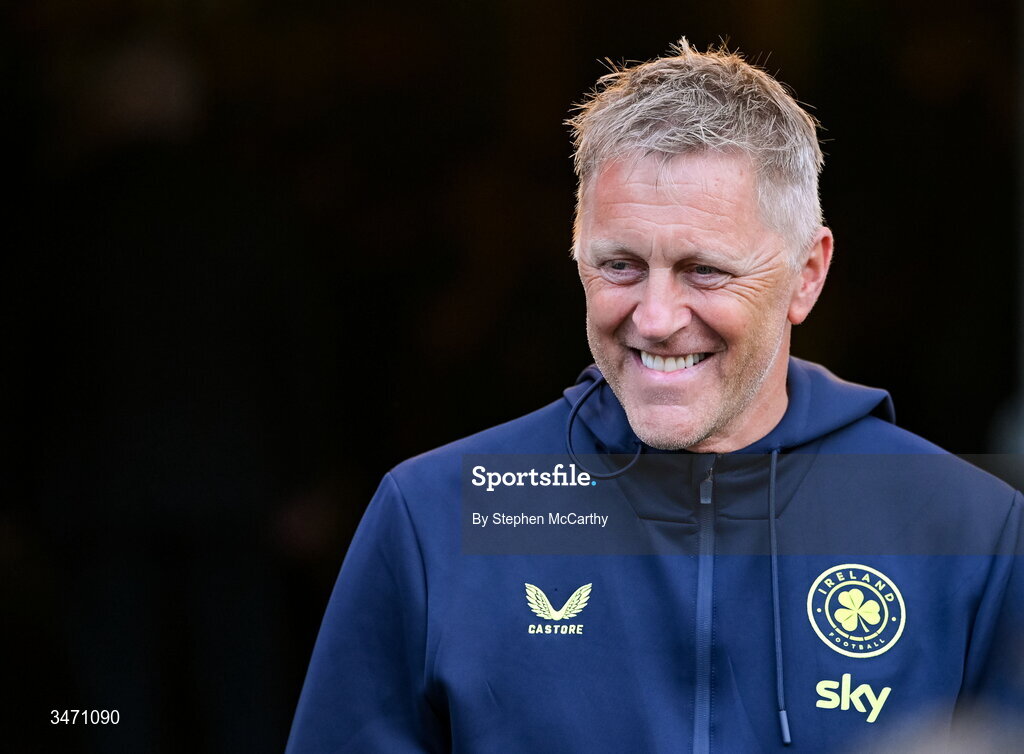 28 May 2026; Republic of Ireland head coach Heimir Hallgrimsson during the international friendly match between Republic of Ireland and Qatar at the Aviva Stadium in Dublin. Photo by Stephen McCarthy/Sportsfile