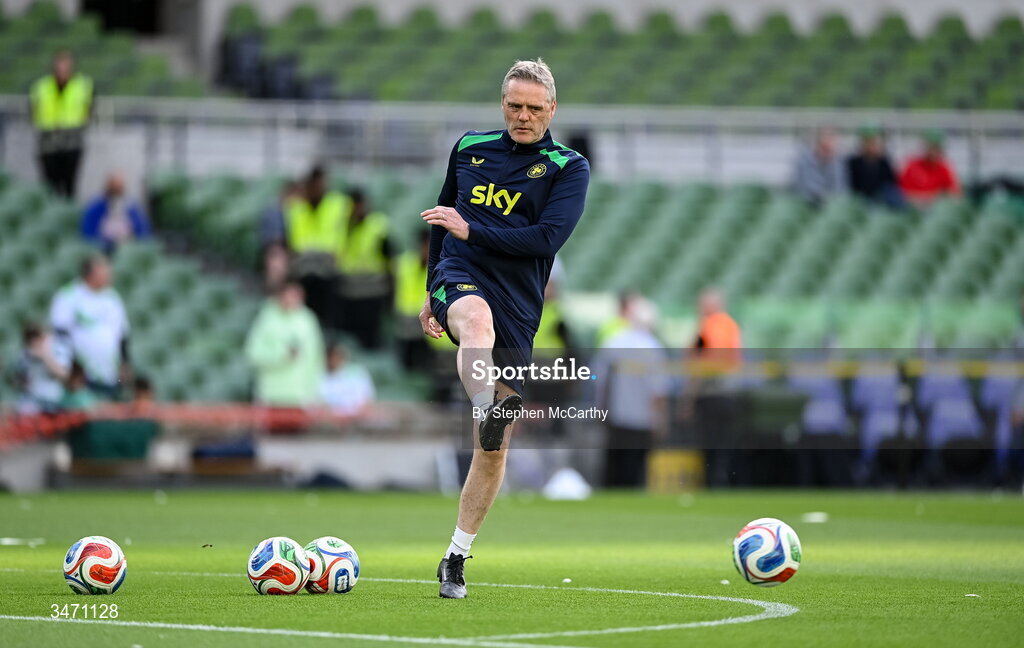 28 May 2026; Republic of Ireland goalkeeping coach Gudmundur Hreidarsson before the international friendly match between Republic of Ireland and Qatar at the Aviva Stadium in Dublin. Photo by Stephen McCarthy/Sportsfile