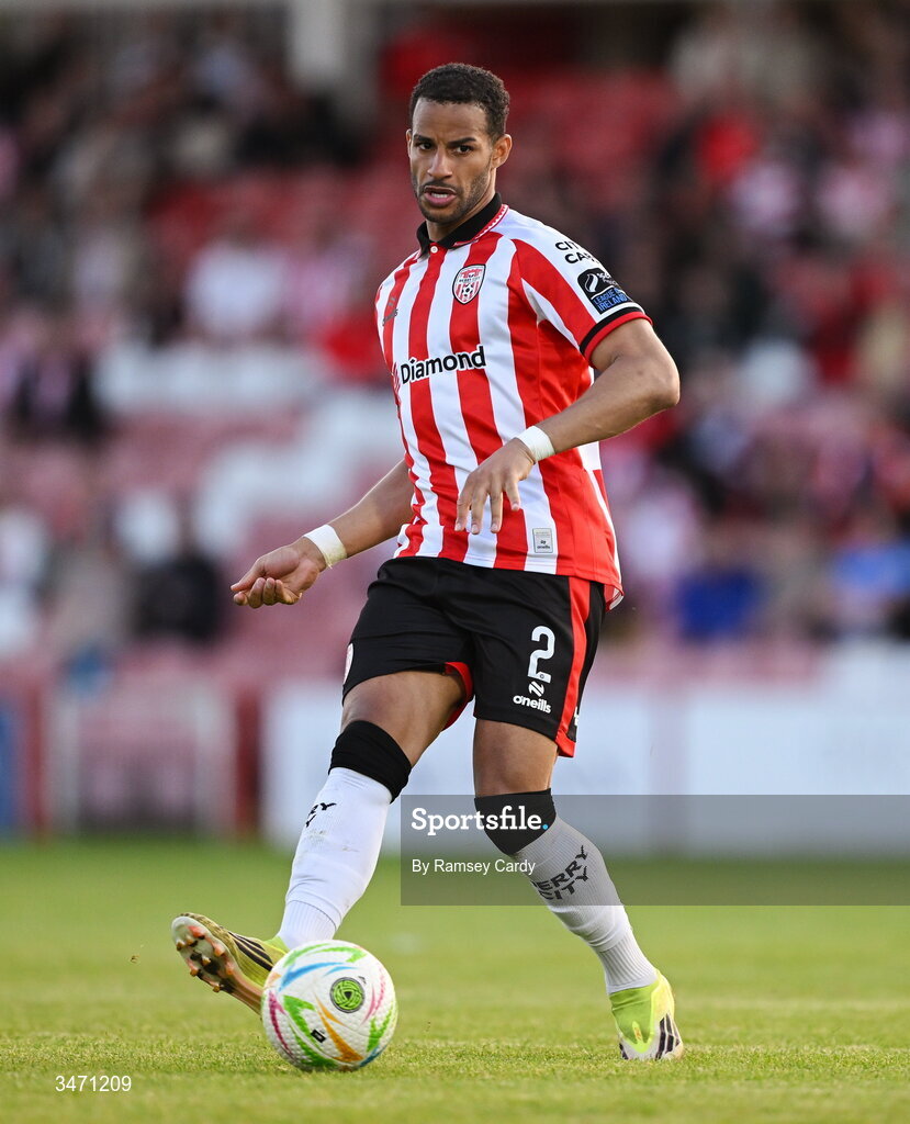 25 May 2026; Barry Cotter of Derry City during the SSE Airtricity Men’s Premier Division match between Derry City and Shelbourne at Find Insurance Celtic Park in Derry. Photo by Ramsey Cardy/Sportsfile