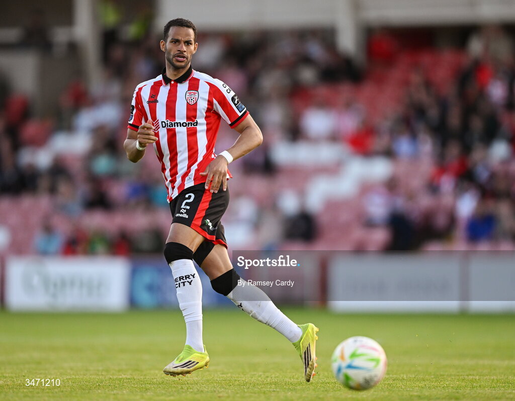 25 May 2026; Barry Cotter of Derry City during the SSE Airtricity Men’s Premier Division match between Derry City and Shelbourne at Find Insurance Celtic Park in Derry. Photo by Ramsey Cardy/Sportsfile