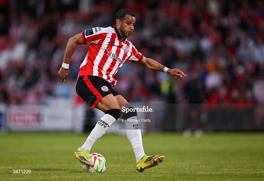 25 May 2026; Barry Cotter of Derry City during the SSE Airtricity Men’s Premier Division match between Derry City and Shelbourne at Find Insurance Celtic Park in Derry. Photo by Ramsey Cardy/Sportsfile