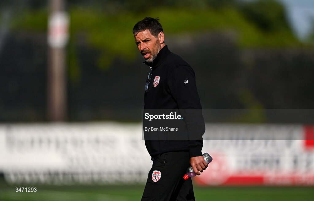 29 May 2026; Derry City manager Tiernan Lynch before the SSE Airtricity Men’s Premier Division match between Dundalk and Derry City at Oriel Park in Dundalk, Louth. Photo by Ben McShane/Sportsfile