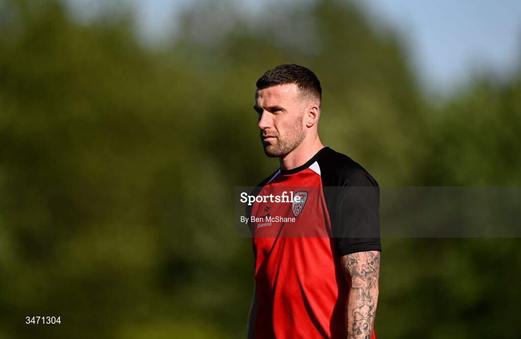 29 May 2026; Patrick McClean of Derry City before the SSE Airtricity Men’s Premier Division match between Dundalk and Derry City at Oriel Park in Dundalk, Louth. Photo by Ben McShane/Sportsfile
