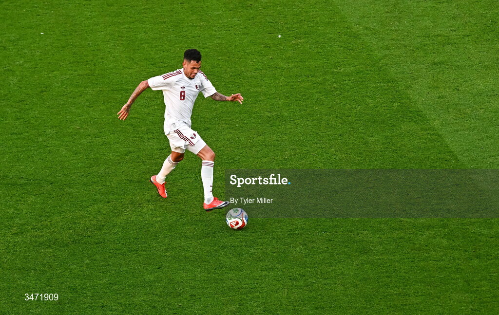 28 May 2026; Edmilson Junior of Qatar during the international friendly match between Republic of Ireland and Qatar at the Aviva Stadium in Dublin. Photo by Tyler Miller/Sportsfile