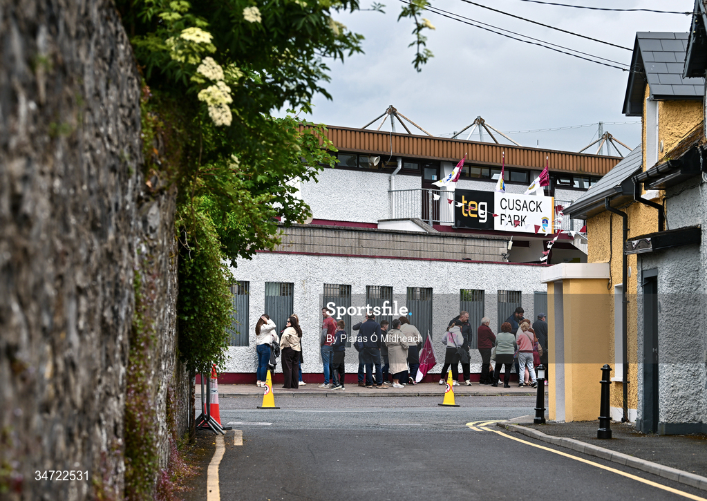 30 May 2026; Westmeath supporters wait for the gates to open before the GAA Football All-Ireland Senior Championship Round 1 match between Westmeath and Cavan at TEG Cusack Park in Mullingar, Westmeath. Photo by Piaras Ó Mídheach/Sportsfile