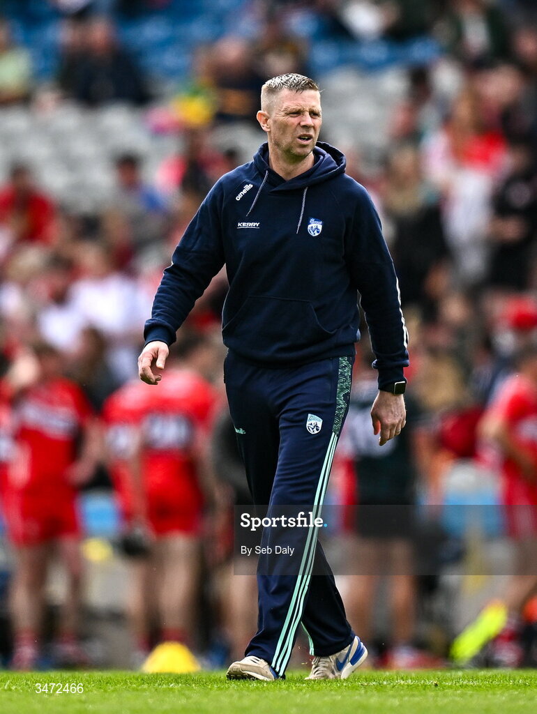 30 May 2026; Kerry manager Tomas Ó Sé before the Dalata Hotels Group GAA Football All-Ireland U20 Championship final match between Kerry and Tyrone at Croke Park in Dublin. Photo by Seb Daly/Sportsfile