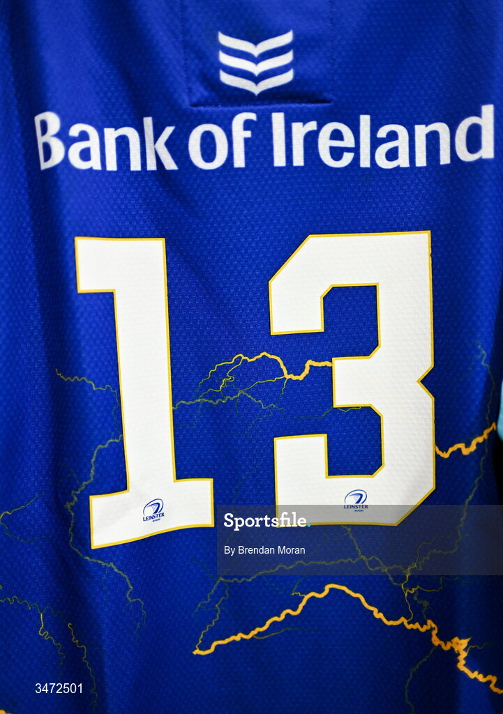 30 May 2026; The jersey of Rieko Ioane in the Leinster dressingroom before the United Rugby Championship quarter-final match between Leinster and Lions at the Aviva Stadium in Dublin. Photo by Brendan Moran/Sportsfile