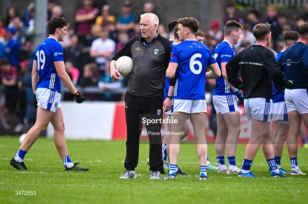 30 May 2026; Cavan manager Dermot McCabe before the GAA Football All-Ireland Senior Championship Round 1 match between Westmeath and Cavan at TEG Cusack Park in Mullingar, Westmeath. Photo by Piaras Ó Mídheach/Sportsfile