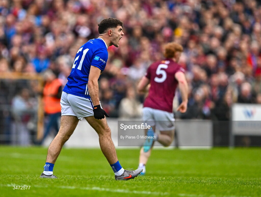 30 May 2026; Fionntán O'Reilly of Cavan during the GAA Football All-Ireland Senior Championship Round 1 match between Westmeath and Cavan at TEG Cusack Park in Mullingar, Westmeath. Photo by Piaras Ó Mídheach/Sportsfile