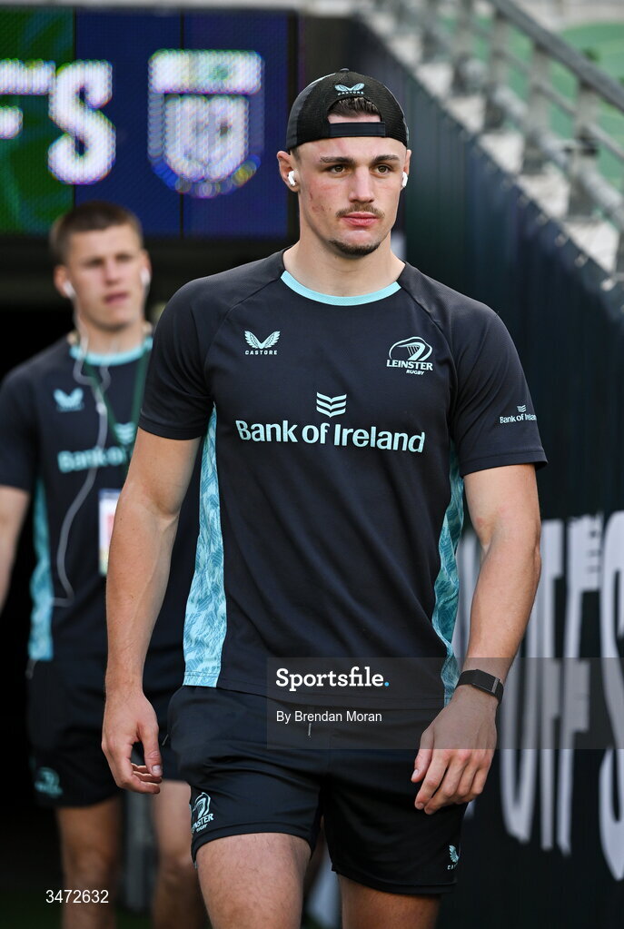 30 May 2026; Joshua Kenny of Leinster before the United Rugby Championship quarter-final match between Leinster and Lions at the Aviva Stadium in Dublin. Photo by Brendan Moran/Sportsfile