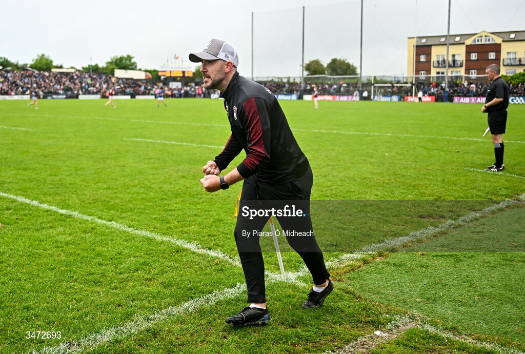 30 May 2026; Westmeath manager Mark McHugh celebrates during the GAA Football All-Ireland Senior Championship Round 1 match between Westmeath and Cavan at TEG Cusack Park in Mullingar, Westmeath. Photo by Piaras Ó Mídheach/Sportsfile