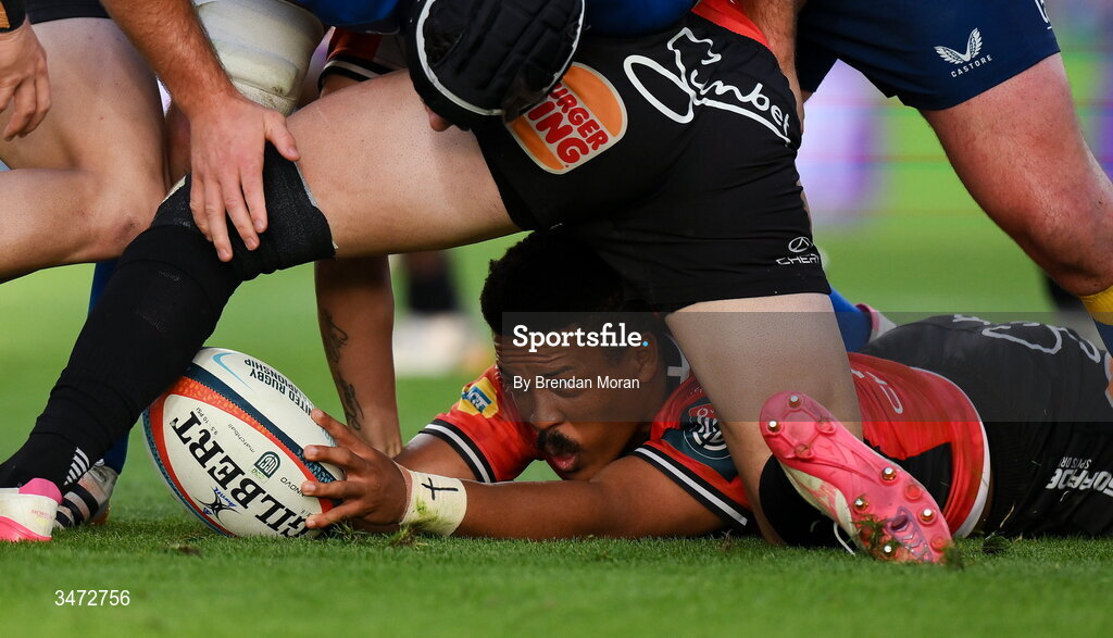 30 May 2026; Angelo Davids of Lions during the United Rugby Championship quarter-final match between Leinster and Lions at the Aviva Stadium in Dublin. Photo by Brendan Moran/Sportsfile