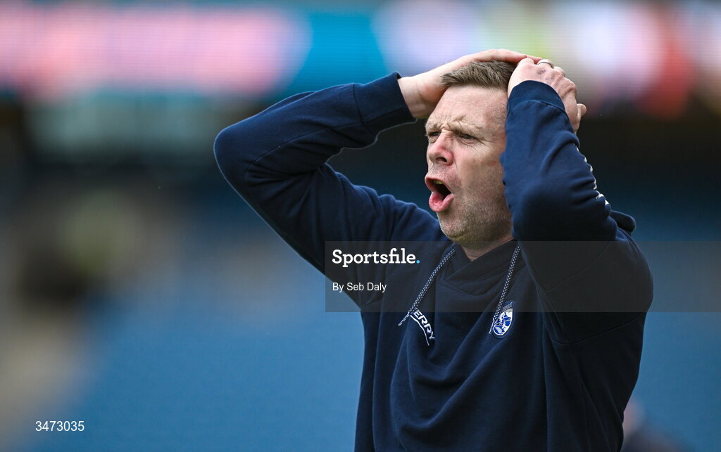 30 May 2026; Kerry manager Tomas Ó Sé during the Dalata Hotels Group GAA Football All-Ireland U20 Championship final match between Kerry and Tyrone at Croke Park in Dublin. Photo by Seb Daly/Sportsfile