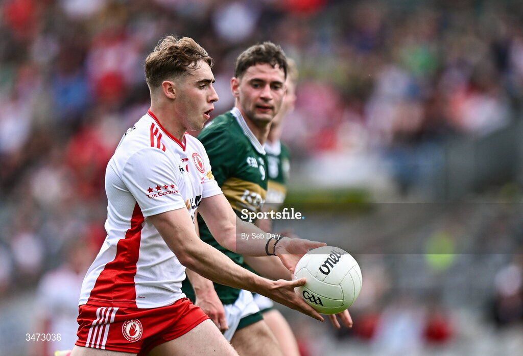 30 May 2026; Conor O'Neill of Tyrone during the Dalata Hotels Group GAA Football All-Ireland U20 Championship final match between Kerry and Tyrone at Croke Park in Dublin. Photo by Seb Daly/Sportsfile