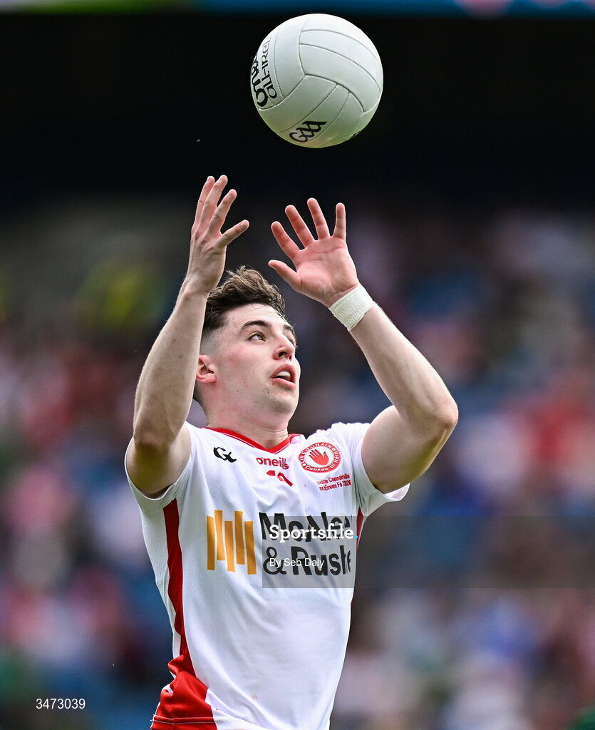30 May 2026; Leo Hughes of Tyrone during the Dalata Hotels Group GAA Football All-Ireland U20 Championship final match between Kerry and Tyrone at Croke Park in Dublin. Photo by Seb Daly/Sportsfile