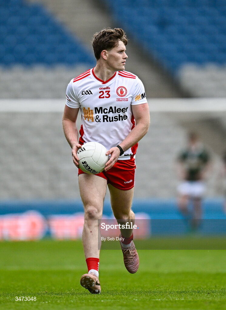30 May 2026; Ruairí Mc Cullagh of Tyrone during the Dalata Hotels Group GAA Football All-Ireland U20 Championship final match between Kerry and Tyrone at Croke Park in Dublin. Photo by Seb Daly/Sportsfile