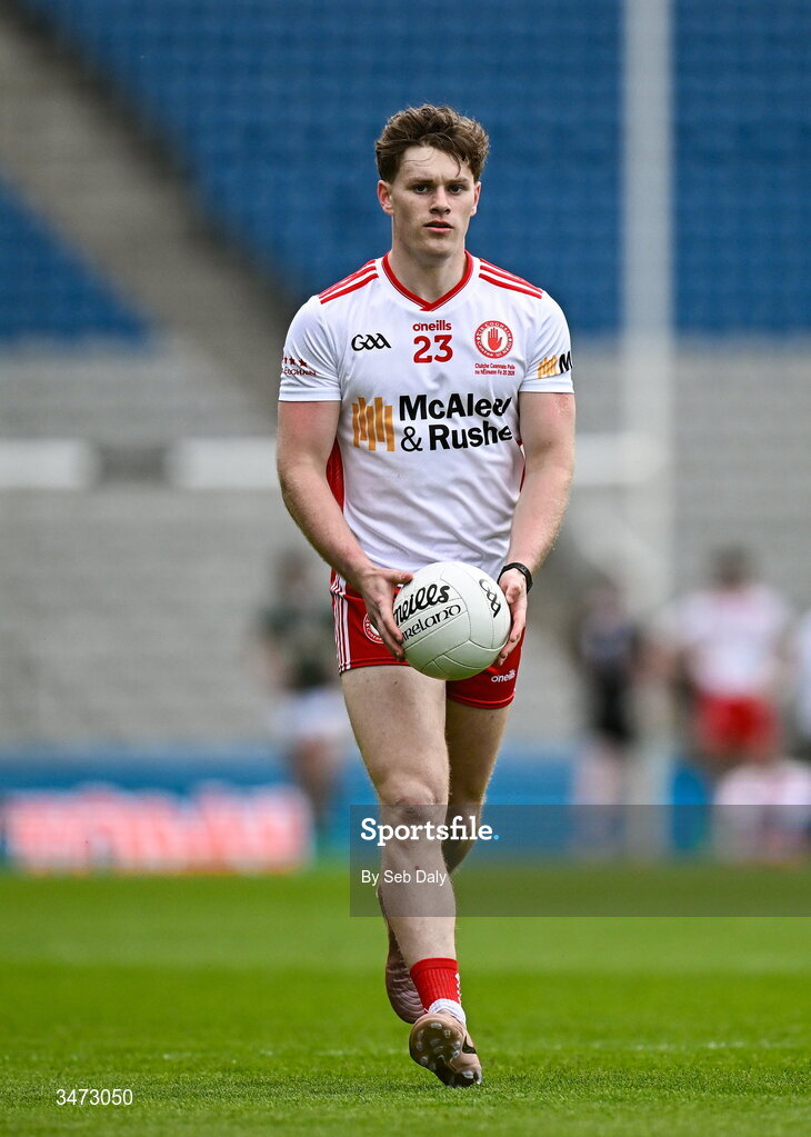 30 May 2026; Ruairí Mc Cullagh of Tyrone during the Dalata Hotels Group GAA Football All-Ireland U20 Championship final match between Kerry and Tyrone at Croke Park in Dublin. Photo by Seb Daly/Sportsfile