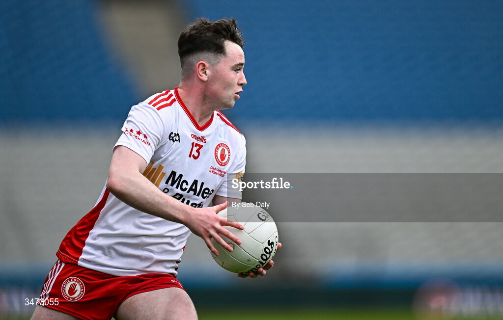 30 May 2026; Adrian McGurren of Tyrone during the Dalata Hotels Group GAA Football All-Ireland U20 Championship final match between Kerry and Tyrone at Croke Park in Dublin. Photo by Seb Daly/Sportsfile