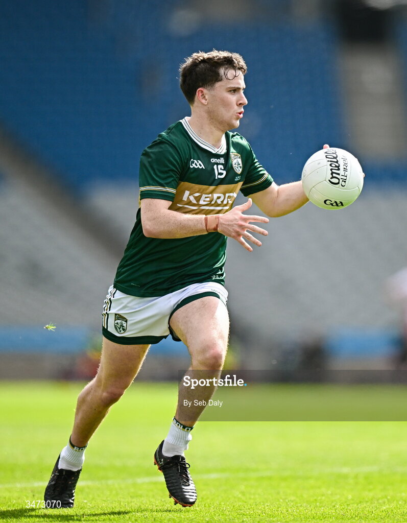 30 May 2026; Paddy Lane of Kerry during the Dalata Hotels Group GAA Football All-Ireland U20 Championship final match between Kerry and Tyrone at Croke Park in Dublin. Photo by Seb Daly/Sportsfile