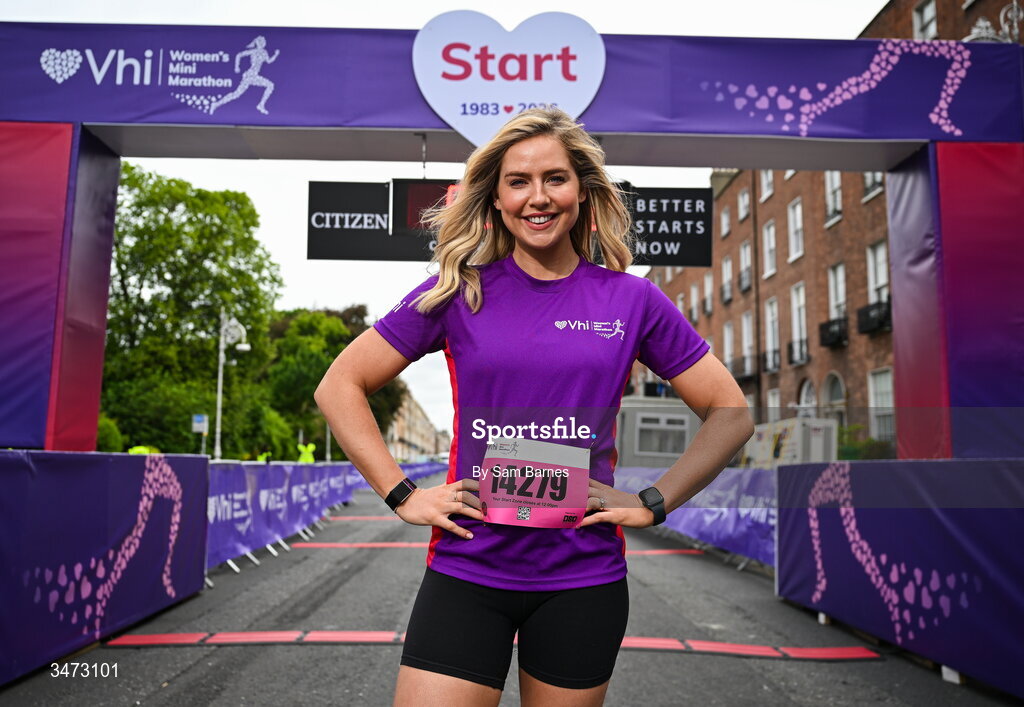 31 May 2026; Vhi ambassador Aimee Connolly at the 2026 Vhi Women’s Mini Marathon. Almost 30,000 women from all over the country took to the streets of Dublin to run, walk and jog the 10km route, raising much needed funds for hundreds of charities around the country. www.vhiwomensminimarathon.ie. Photo by Sam Barnes/Sportsfile