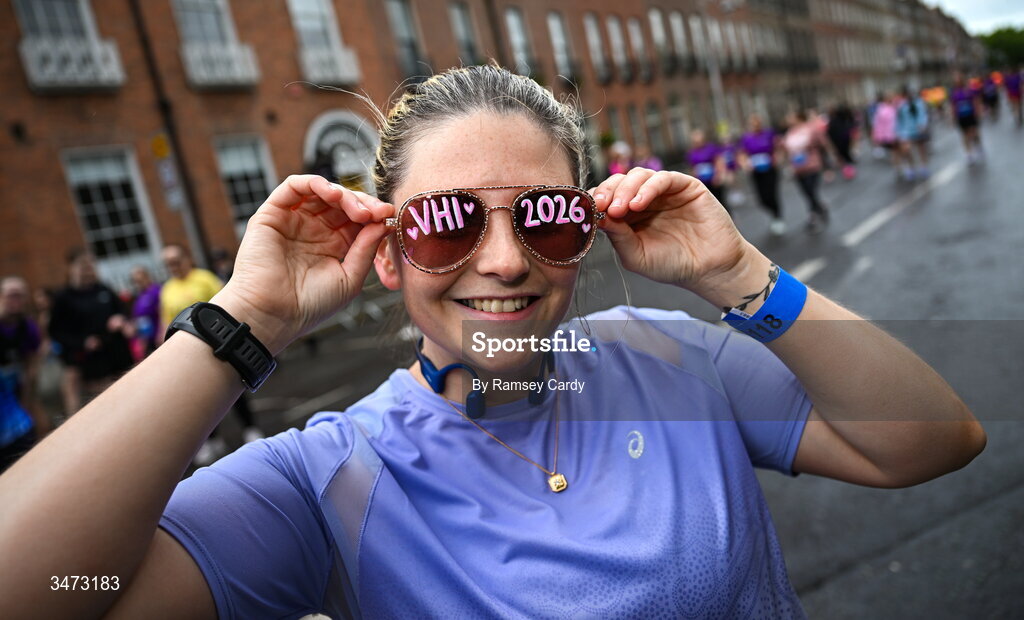 31 May 2026; Sherley McKenny during the 2026 Vhi Women’s Mini Marathon. Almost 30,000 women from all over the country took to the streets of Dublin to run, walk and jog the 10km route, raising much needed funds for hundreds of charities around the country. www.vhiwomensminimarathon.ie. Photo by Ramsey Cardy/Sportsfile