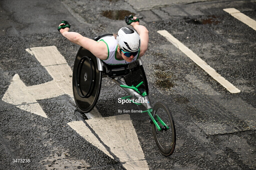 31 May 2026; Shauna Bocquet during the 2026 Vhi Women’s Mini Marathon. Almost 30,000 women from all over the country took to the streets of Dublin to run, walk and jog the 10km route, raising much needed funds for hundreds of charities around the country. www.vhiwomensminimarathon.ie. Photo by Sam Barnes/Sportsfile