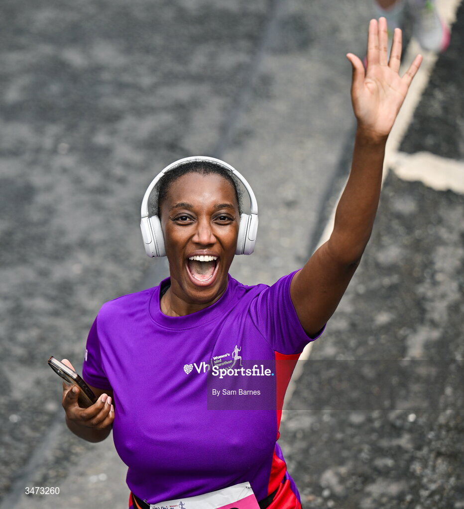 31 May 2026; Participants during the 2026 Vhi Women’s Mini Marathon. Almost 30,000 women from all over the country took to the streets of Dublin to run, walk and jog the 10km route, raising much needed funds for hundreds of charities around the country. www.vhiwomensminimarathon.ie. Photo by Sam Barnes/Sportsfile