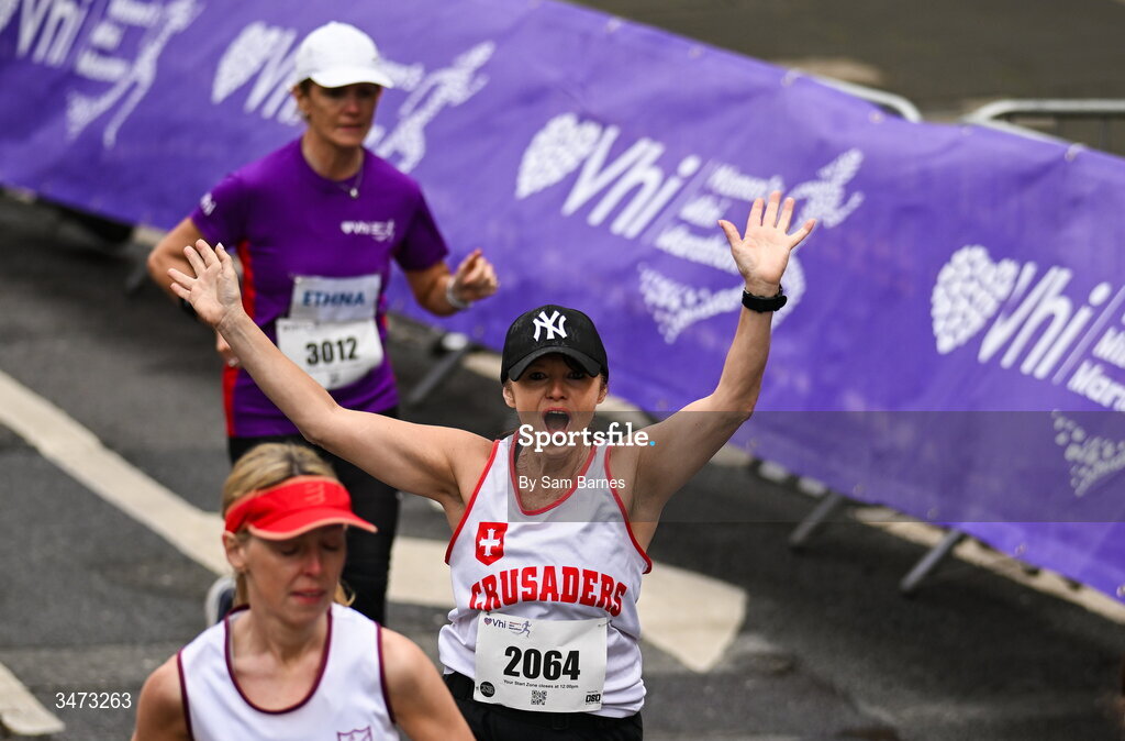 31 May 2026; Participants during the 2026 Vhi Women’s Mini Marathon. Almost 30,000 women from all over the country took to the streets of Dublin to run, walk and jog the 10km route, raising much needed funds for hundreds of charities around the country. www.vhiwomensminimarathon.ie. Photo by Sam Barnes/Sportsfile