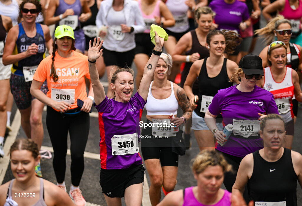 31 May 2026; Participants during the 2026 Vhi Women’s Mini Marathon. Almost 30,000 women from all over the country took to the streets of Dublin to run, walk and jog the 10km route, raising much needed funds for hundreds of charities around the country. www.vhiwomensminimarathon.ie. Photo by Sam Barnes/Sportsfile