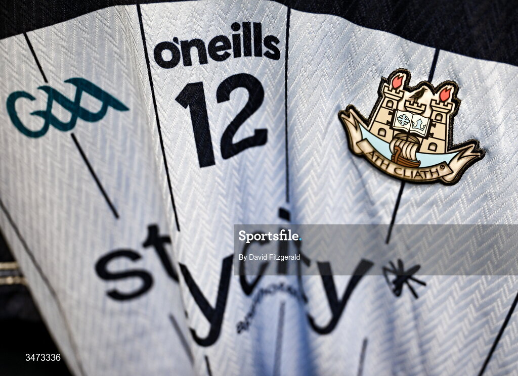31 May 2026; The jersey of Niall Scully of Dublin hangs in the dressing room before the GAA Football All-Ireland Senior Championship Round 1 match between Dublin and Louth at Croke Park in Dublin. Photo by David Fitzgerald/Sportsfile