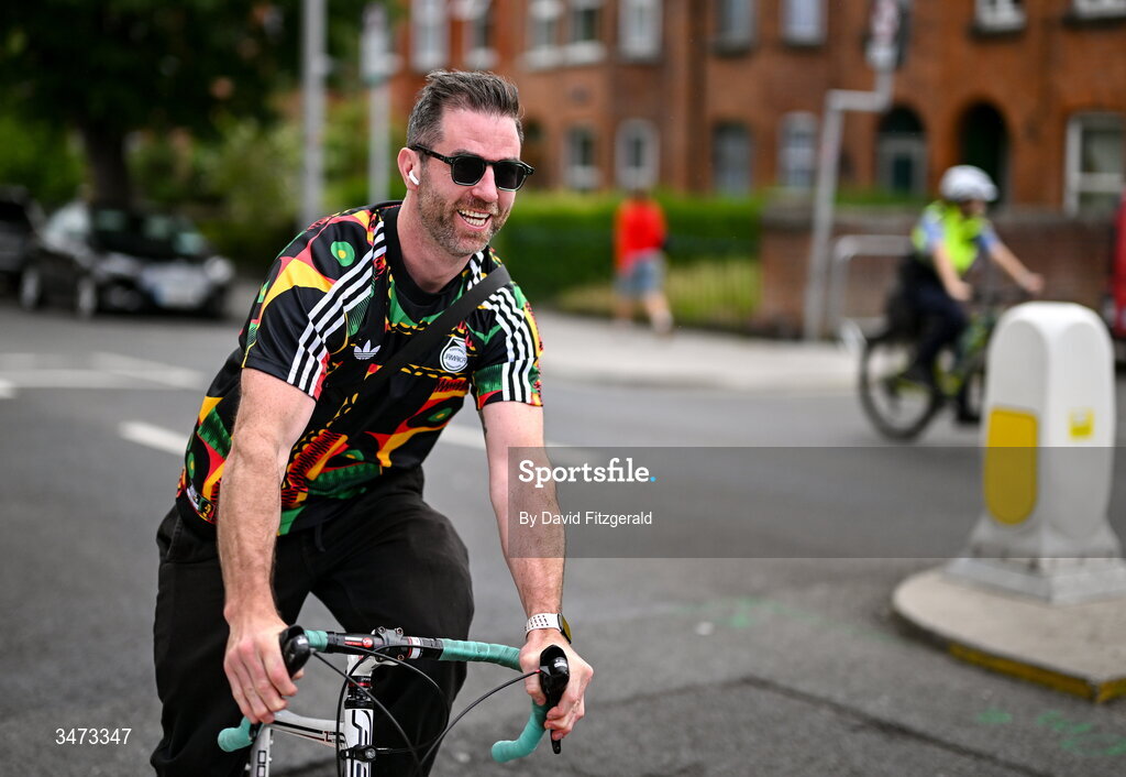 31 May 2026; Former Dublin player Michael Darragh MacAuley arrives before the GAA Football All-Ireland Senior Championship Round 1 match between Dublin and Louth at Croke Park in Dublin. Photo by David Fitzgerald/Sportsfile