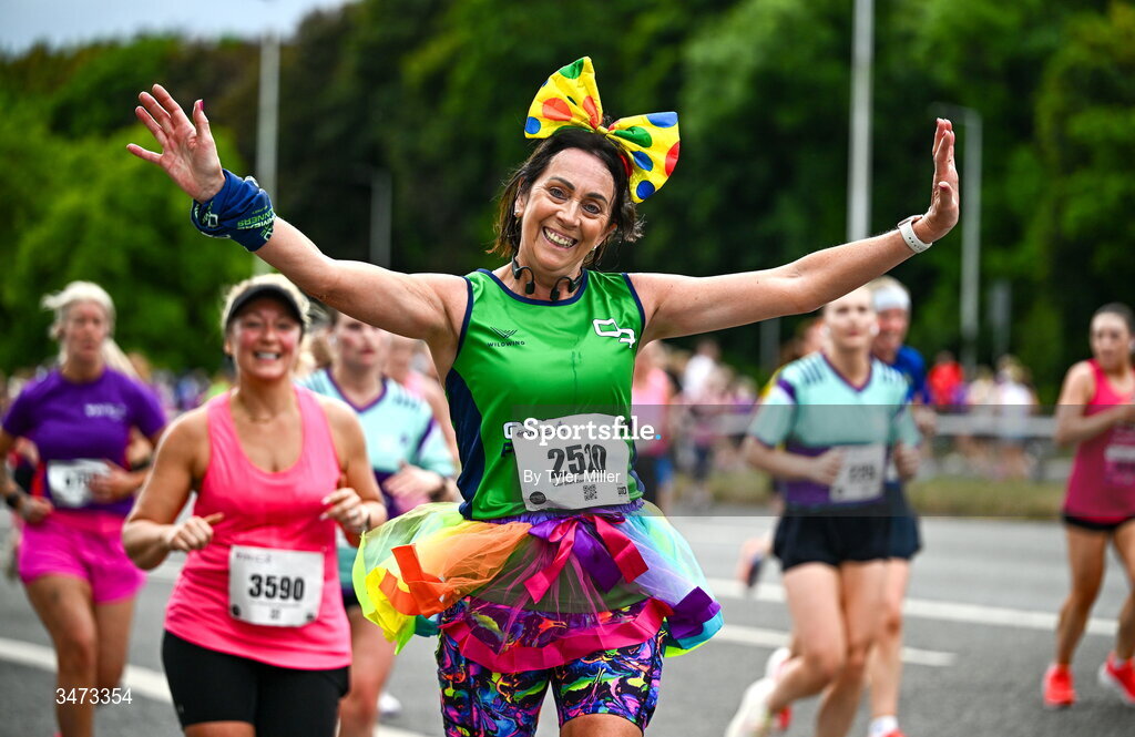 31 May 2026; Participants during the 2026 Vhi Women’s Mini Marathon. Almost 30,000 women from all over the country took to the streets of Dublin to run, walk and jog the 10km route, raising much needed funds for hundreds of charities around the country. www.vhiwomensminimarathon.ie. Photo by Tyler Miller/Sportsfile