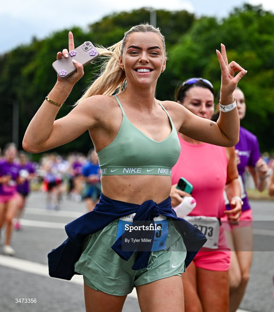 31 May 2026; Participants during the 2026 Vhi Women’s Mini Marathon. Almost 30,000 women from all over the country took to the streets of Dublin to run, walk and jog the 10km route, raising much needed funds for hundreds of charities around the country. www.vhiwomensminimarathon.ie. Photo by Tyler Miller/Sportsfile