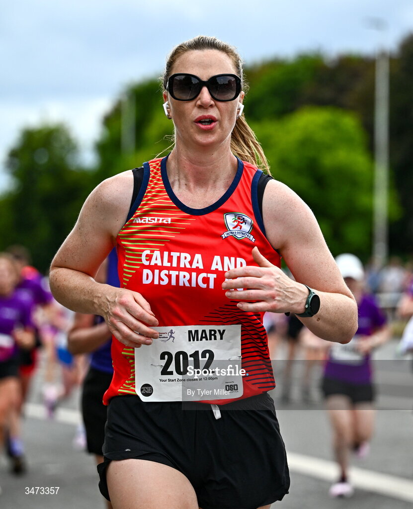 31 May 2026; Participants during the 2026 Vhi Women’s Mini Marathon. Almost 30,000 women from all over the country took to the streets of Dublin to run, walk and jog the 10km route, raising much needed funds for hundreds of charities around the country. www.vhiwomensminimarathon.ie. Photo by Tyler Miller/Sportsfile
