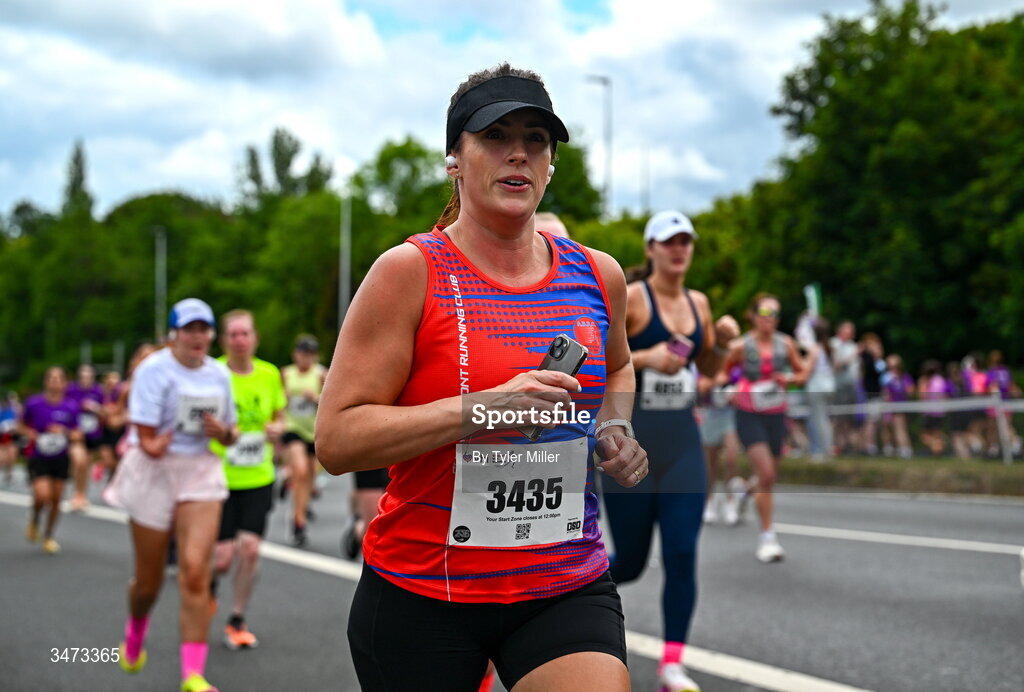 31 May 2026; Participants during the 2026 Vhi Women’s Mini Marathon. Almost 30,000 women from all over the country took to the streets of Dublin to run, walk and jog the 10km route, raising much needed funds for hundreds of charities around the country. www.vhiwomensminimarathon.ie. Photo by Tyler Miller/Sportsfile